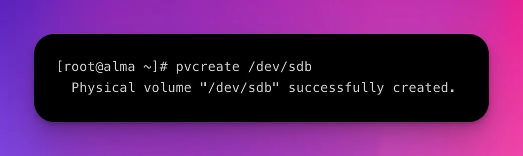 pvcreate